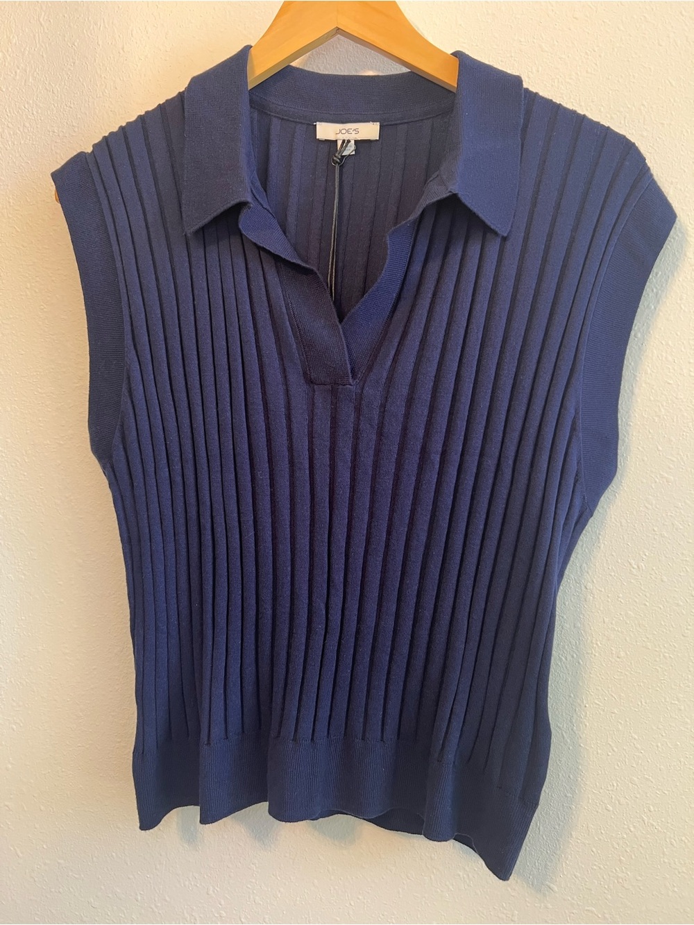 NWT Joe’s Jeans Navy Mal Popover Sweater Vest - Picture 5 of 7